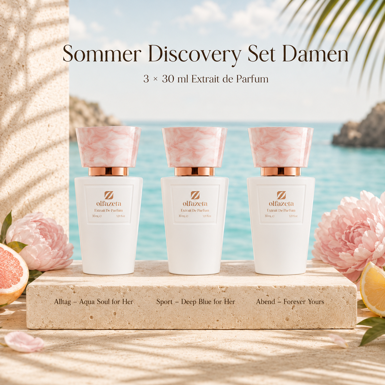 Sommer Discovery Set Damen – 3 × 30 ml Extrait de Parfum